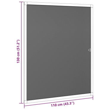 vidaXL Σκηνίδα Εντόμων Για Παράθυρα Καφέ 110 x 130 cm