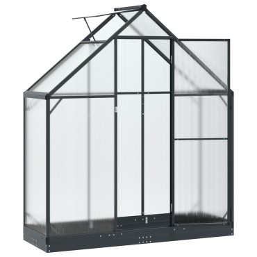 vidaXL Θερμοκήπιο Κήπου με πόρτα Ανθρακί 183,5 x 63,5 x 207 εκ.