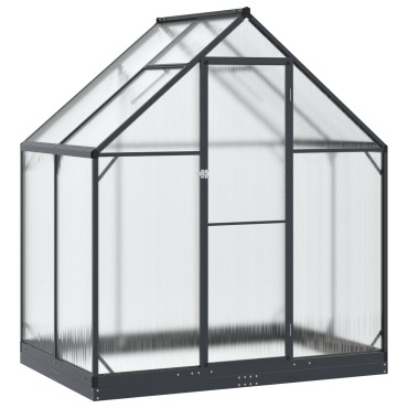 vidaXL Θερμοκήπιο Κήπου με πόρτα Ανθρακί 183,5 x 123 x 207 εκ.