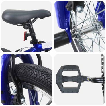vidaXL BMX Ποδήλατο 16 ίντσες για παιδιά 5-8 ετών Σκούρο Μπλε
