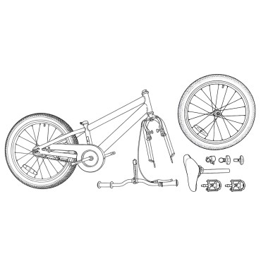 vidaXL BMX Ποδήλατο 16 ίντσες για παιδιά 5-8 ετών Σκούρο Μπλε