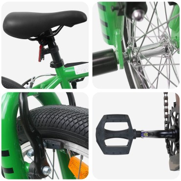 vidaXL BMX Ποδήλατο 16 ίντσες για παιδιά 5-8 ετών Πράσινο