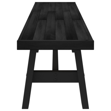 vidaXL Καθιστικό Σαλονιού NOAIN 180x41x45cm Στερεό πεύκο Μαύρο