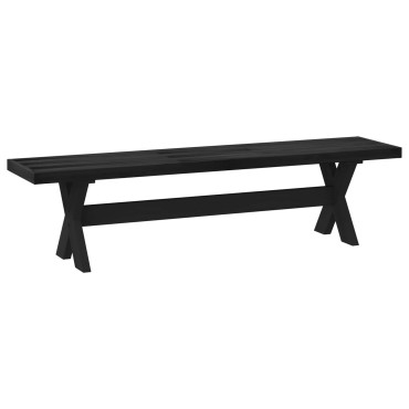 vidaXL Καθιστικό Σαλονιού NOAIN 180x41x45cm Στερεό πεύκο Μαύρο