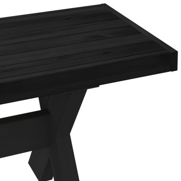 vidaXL Καθιστικό Σαλονιού NOAIN 180x41x45cm Στερεό πεύκο Μαύρο