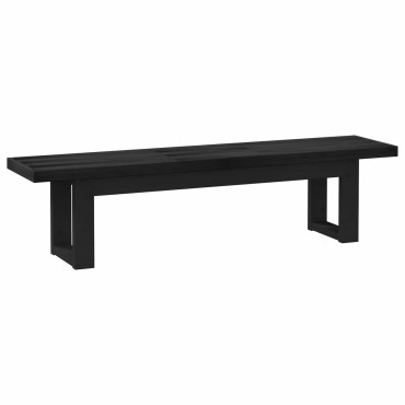 vidaXL Καθιστικό Σαλονιού NOAIN 180x41x45cm Στερεό πεύκο Μαύρο
