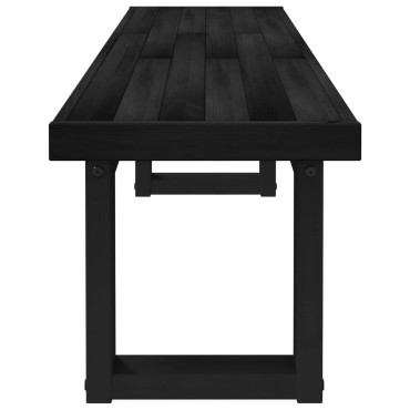 vidaXL Καθιστικό Σαλονιού NOAIN 180x41x45cm Στερεό πεύκο Μαύρο
