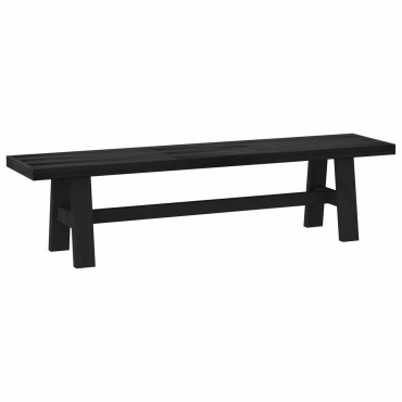vidaXL Καθιστικό Σαλονιού NOAIN 160x41x45cm Στερεό πεύκο Μαύρο
