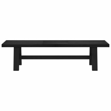 vidaXL Καθιστικό Σαλονιού NOAIN 160x41x45cm Στερεό πεύκο Μαύρο