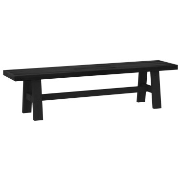 vidaXL Καθιστικό Σαλονιού NOAIN 160x41x45cm Στερεό πεύκο Μαύρο