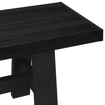 vidaXL Καθιστικό Σαλονιού NOAIN 160x41x45cm Στερεό πεύκο Μαύρο