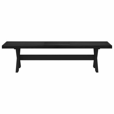 vidaXL Καθιστικό Σαλονιού NOAIN 160x41x45cm Στερεό πεύκο Μαύρο