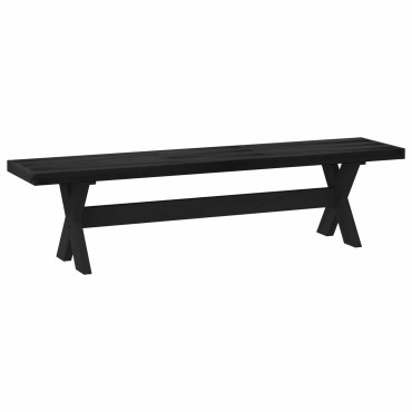 vidaXL Καθιστικό Σαλονιού NOAIN 160x41x45cm Στερεό πεύκο Μαύρο