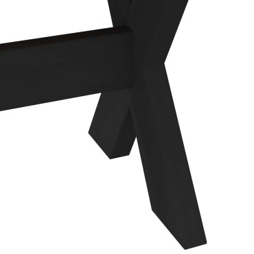 vidaXL Καθιστικό Σαλονιού NOAIN 160x41x45cm Στερεό πεύκο Μαύρο