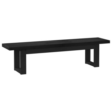 vidaXL Καθιστικό Σαλονιού NOAIN 160x41x45cm Στερεό πεύκο Μαύρο