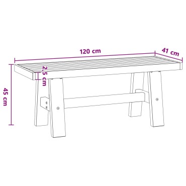 vidaXL Καθιστικό Σαλονιού NOAIN 120x41x45cm Στερεό πεύκο Φυσικό