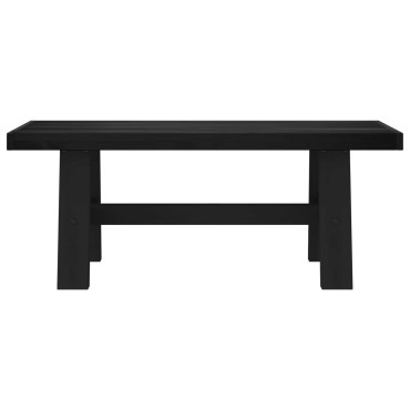 vidaXL Καθιστικό Σαλονιού NOAIN 120x41x45cm Στερεό πεύκο Μαύρο