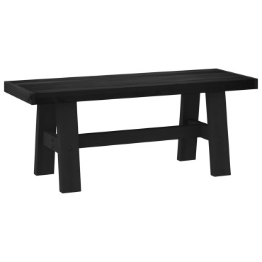 vidaXL Καθιστικό Σαλονιού NOAIN 120x41x45cm Στερεό πεύκο Μαύρο