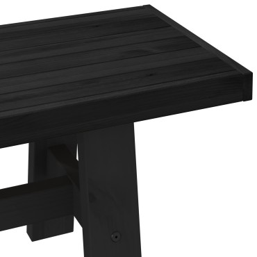 vidaXL Καθιστικό Σαλονιού NOAIN 120x41x45cm Στερεό πεύκο Μαύρο