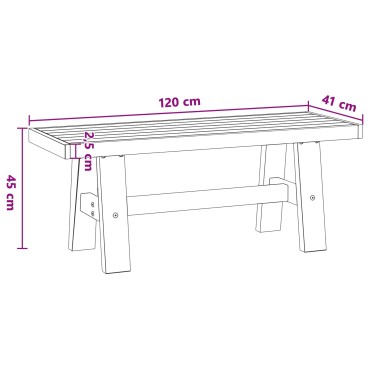 vidaXL Καθιστικό Σαλονιού NOAIN 120x41x45cm Στερεό πεύκο Μαύρο