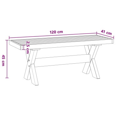 vidaXL Καθιστικό Σαλονιού NOAIN 120x41x45cm Στερεό πεύκο Φυσικό