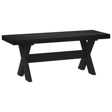 vidaXL Καθιστικό Σαλονιού NOAIN 120x41x45cm Στερεό πεύκο Μαύρο
