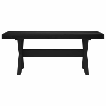 vidaXL Καθιστικό Σαλονιού NOAIN 120x41x45cm Στερεό πεύκο Μαύρο