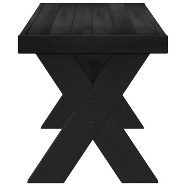 vidaXL Καθιστικό Σαλονιού NOAIN 120x41x45cm Στερεό πεύκο Μαύρο