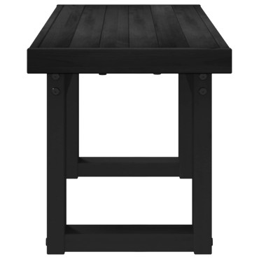 vidaXL Καθιστικό Σαλονιού NOAIN 120x41x45cm Στερεό πεύκο Μαύρο