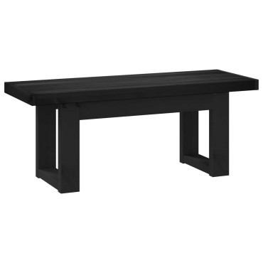 vidaXL Καθιστικό Σαλονιού NOAIN 120x41x45cm Στερεό πεύκο Μαύρο