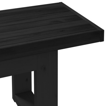 vidaXL Καθιστικό Σαλονιού NOAIN 120x41x45cm Στερεό πεύκο Μαύρο