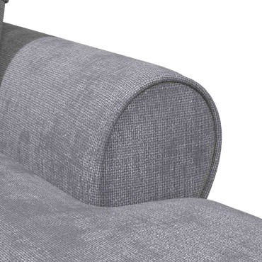 vidaXL Τσέιζ Λαζού με Φούστα Ανοιχτό γκρι 157x91x91cm ARES