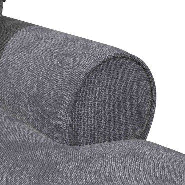 vidaXL Τσέιζ Λαζού με Φούστα Σκούρο Γκρι 157x91x91cm ARES