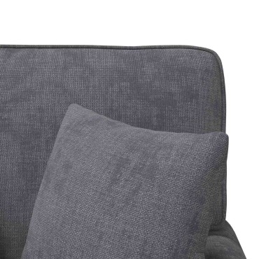 vidaXL Τσέιζ Λαζού με Φούστα Σκούρο Γκρι 157x91x91cm ARES
