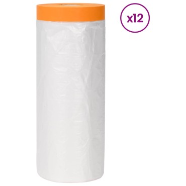 vidaXL Φύλλο σκόνης με κολλητική ταινία 12 τμχ. Διαφανές HDPE