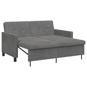 vidaXL Κρεβάτι καναπές Σκούρο Γκρι Ύφασμα 154x94,5x80,5cm