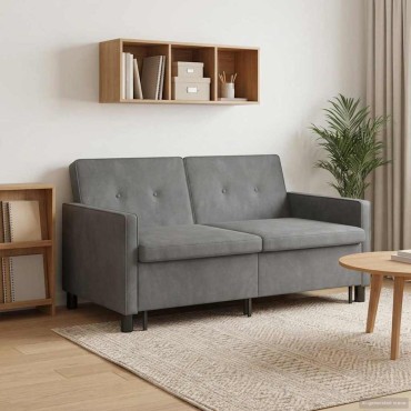 vidaXL Κρεβάτι καναπές Σκούρο Γκρι Ύφασμα 154x94,5x80,5cm