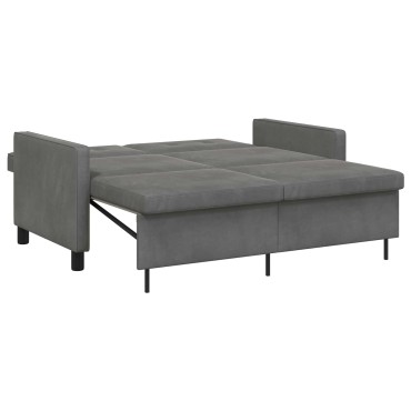 vidaXL Κρεβάτι καναπές Σκούρο Γκρι Ύφασμα 154x94,5x80,5cm
