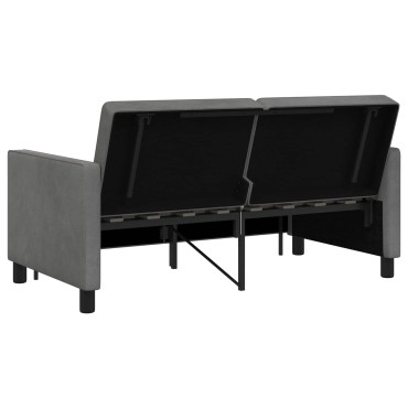 vidaXL Κρεβάτι καναπές Σκούρο Γκρι Ύφασμα 154x94,5x80,5cm