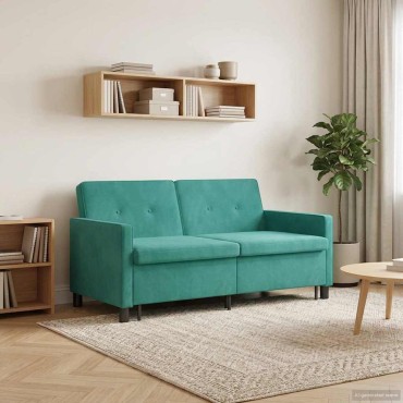 vidaXL Κρεβάτι καναπές Τιρκουάζ Ύφασμα 154x94,5x80,5cm