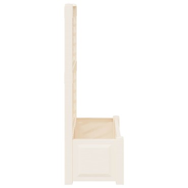 vidaXL Μεγάλη Γλάστρα με Στήριγμα Λευκό 99,5 x 43 x 133,5 εκ PP