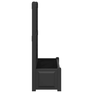 vidaXL Μεγάλη Γλάστρα με Στήριγμα Ανθρακί 99,5 x 43 x 133,5 εκ PP