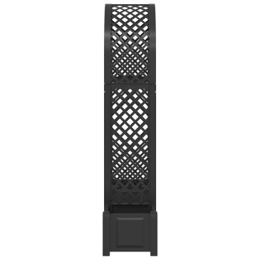 vidaXL Αψίδα Ρόδου με Γλάστρα Ανθρακί 168,5 x 43 x 207 εκ PP