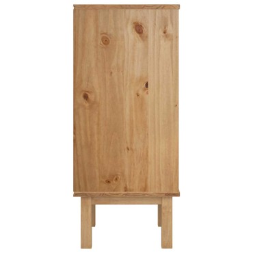 vidaXL Κουτί με συρτάρια OTTA Μαύρο 45x39x90cm Μασίφ Ξύλο Πεύκου