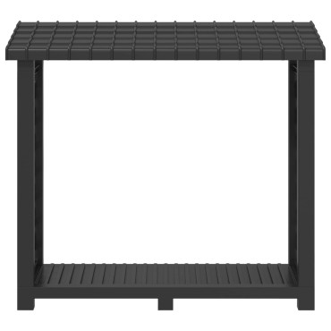 vidaXL Ράφι ξύλων 114 x 46 x 101 εκ. PP Ανθρακί