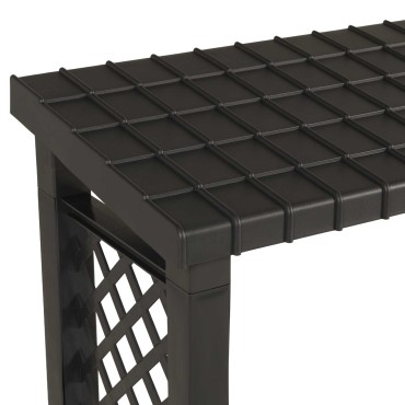 vidaXL Ράφι ξύλων 114 x 46 x 101 εκ. PP Ανθρακί