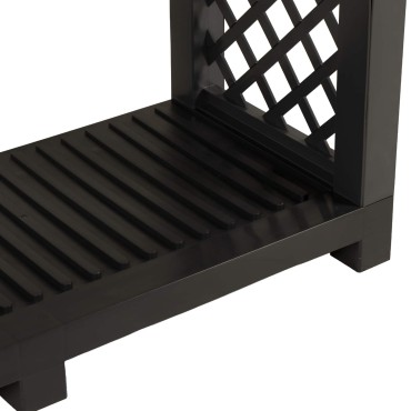 vidaXL Ράφι ξύλων 114 x 46 x 101 εκ. PP Ανθρακί