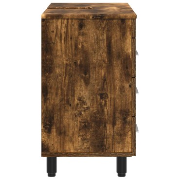 vidaXL Έπιπλο μπάνιου Καπνισμένο Ξύλο Δρυός 60x35x60cm 1 τεμ.