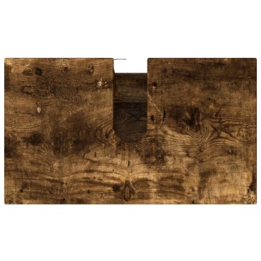 vidaXL Έπιπλο μπάνιου Καπνισμένο Ξύλο Δρυός 60x35x60cm 1 τεμ.