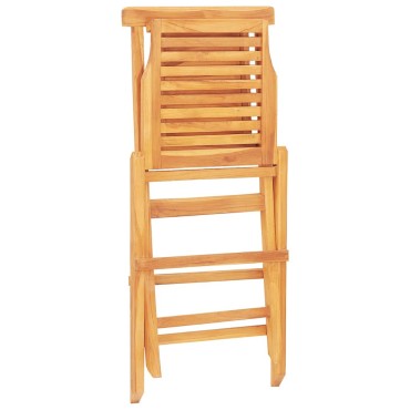 vidaXL Καρέκλες Κήπου Πτυσσόμενες 8 τεμ. 47x63x90cm Μασίφ Ξύλο Teak